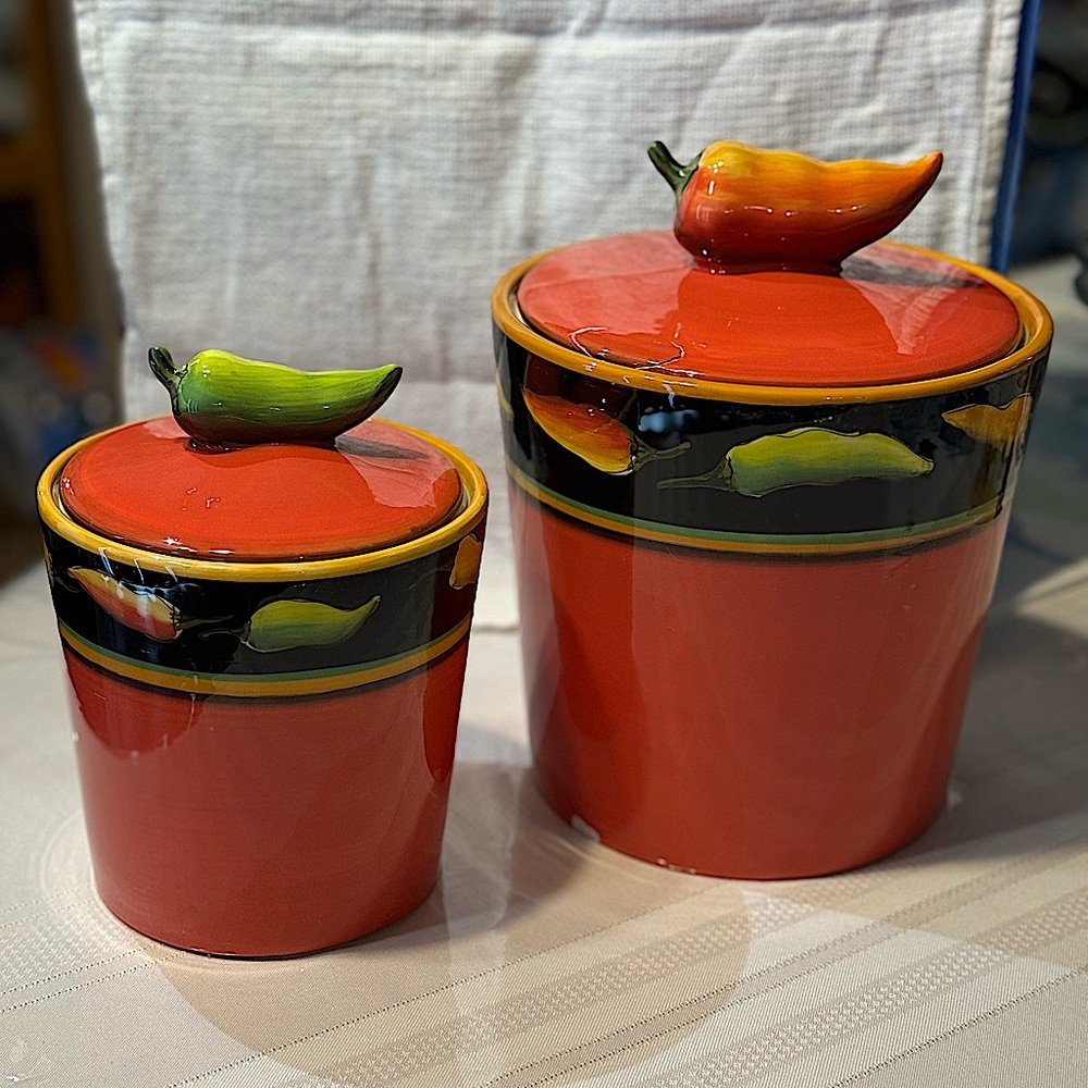 Jalapeño Clay Art Canisters